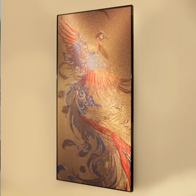 Artistic Metal Mesh Feature Wall - Customized Phoenix Interior Decoration