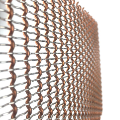 Decoratief metalen gaas Woven Woven Wire Architectonische gevel bekleding scherm Buitenmuur decor
