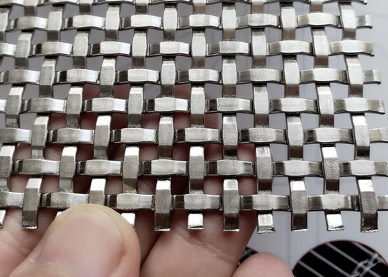 Geweven de Draadnetwerk van het roestvrij staal Decoratief Metaal Mesh Wall Cladding For Architectural