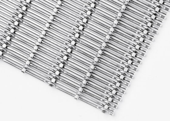 Decoratief metalen gaas Woven Woven Wire Architectonische gevel bekleding scherm Buitenmuur decor