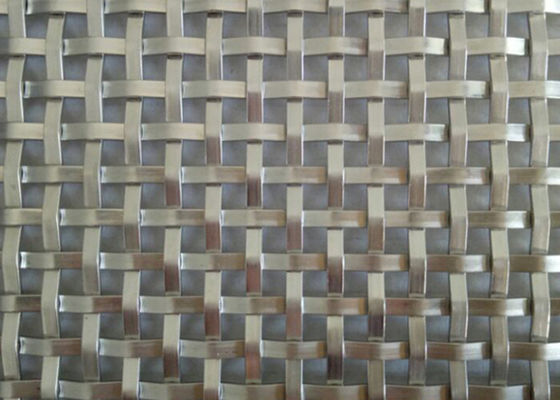 Natuurlijk van het Metaalmesh screen for architectural woven van het Kleurenroestvrije staal Flatwire Geweven de Draadnetwerk