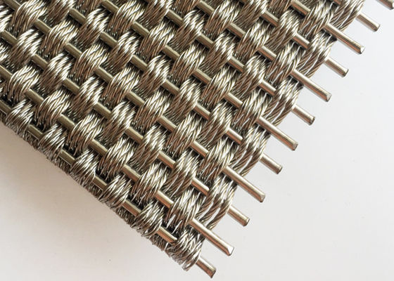 Geplooide 5.5mm Decoratieve Architecturale Geweven Draad Mesh Anti Corrosion