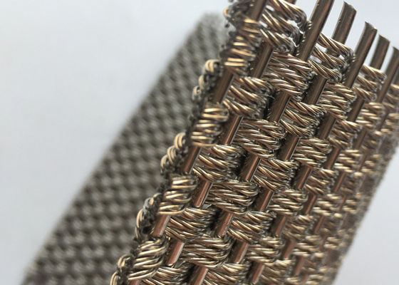 Geplooide 5.5mm Decoratieve Architecturale Geweven Draad Mesh Anti Corrosion