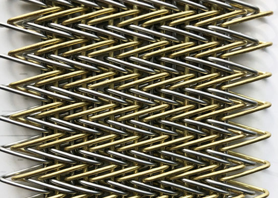 SS316 messingsweefsel Spiraalvormig Mesh Belt 3m