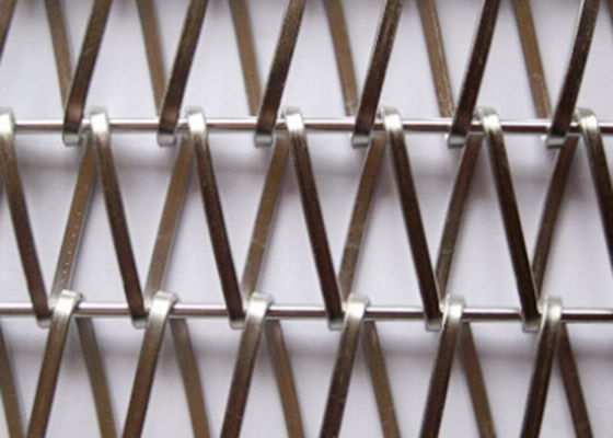 6mm Metaal Mesh Fabric van Verdeler het Spiraalvormige Mesh Belt Wall Cladding Woven