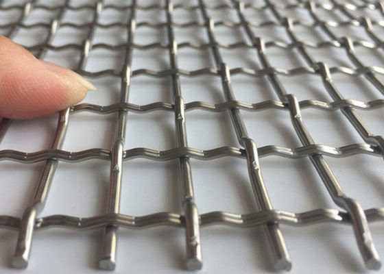 3.3mm 304 Roestvrij staal Geplooide Draad Mesh Woven Architectural Mesh Facade