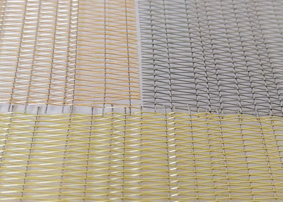 De decoratieve Zachte Antirust Tussenlaag van Metaalmesh laminated glass with fabric