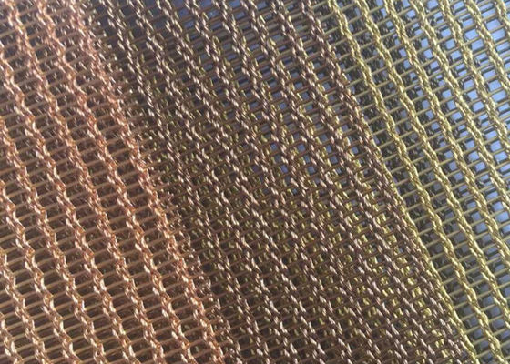 Brons 1.5mm 4m Gelamineerd het Netwerkpvd Metaal Geweven Koper Mesh Fabric van de Glasdraad