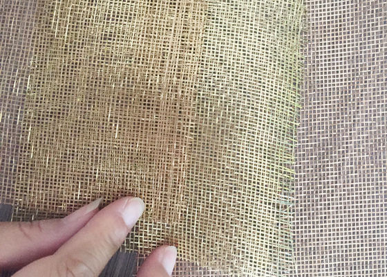 Uiterst dunne Architecturale Glas Gelamineerde Draad Mesh Brass Woven 0.5mm