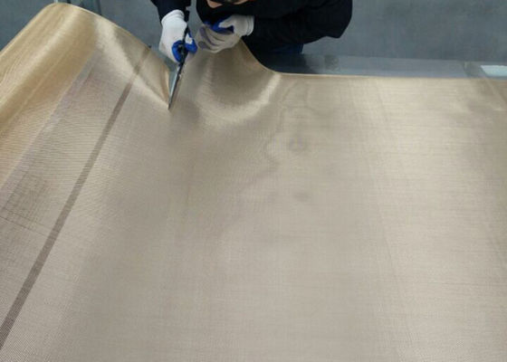 Gouden Roestvrij staalmetaal Mesh Laminated Glass Interlayer Decorative