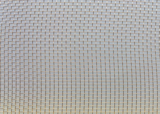 Gouden Roestvrij staalmetaal Mesh Laminated Glass Interlayer Decorative