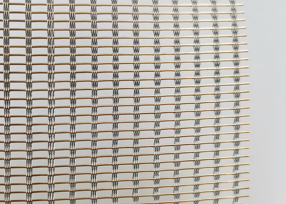 Bespoten ISO9001 SS316 Decoratief Mesh Fabric 0.94mm Draad Mesh Glass