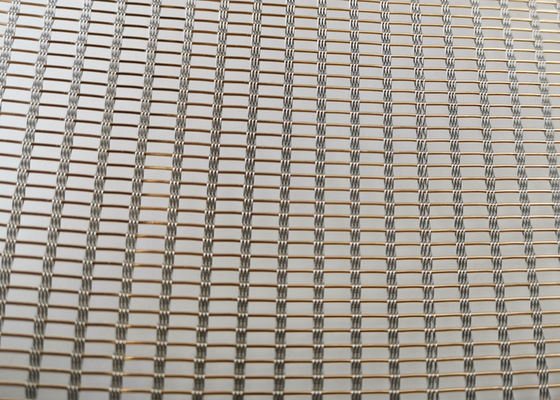 Bespoten ISO9001 SS316 Decoratief Mesh Fabric 0.94mm Draad Mesh Glass