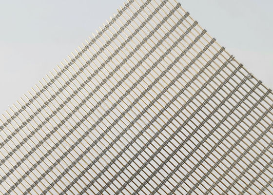 Bespoten ISO9001 SS316 Decoratief Mesh Fabric 0.94mm Draad Mesh Glass