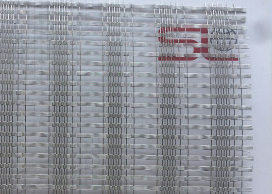 0.8mm de Duidelijke Geweven Binnenlandse Decoratieve Voorgevel van Draadmesh glass panels exterior and