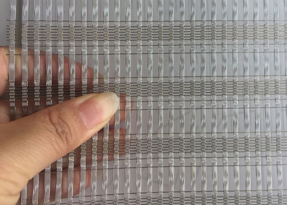0.8mm de Duidelijke Geweven Binnenlandse Decoratieve Voorgevel van Draadmesh glass panels exterior and