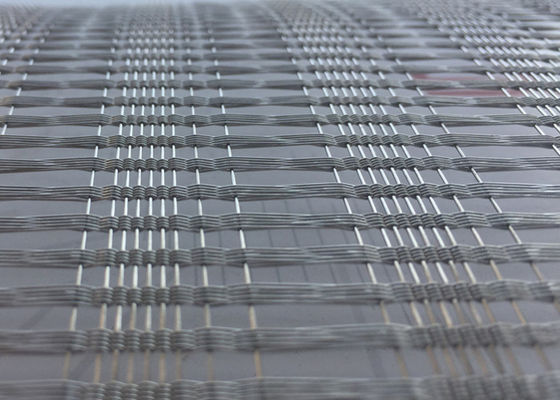 0.8mm de Duidelijke Geweven Binnenlandse Decoratieve Voorgevel van Draadmesh glass panels exterior and