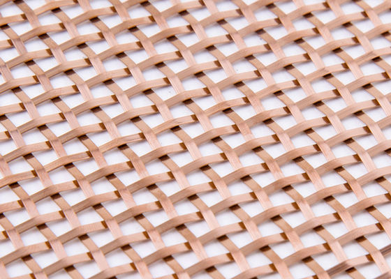 ISO9000 rood Decoratief Geweven Draadnetwerk 1.8mm Dikke 3.36kg/M2