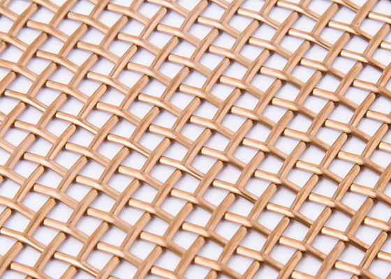ISO9000 rood Decoratief Geweven Draadnetwerk 1.8mm Dikke 3.36kg/M2
