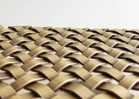 ODM 1.5m de Decoratieve Geweven Behandeling van Draadmesh screens anti brass surface