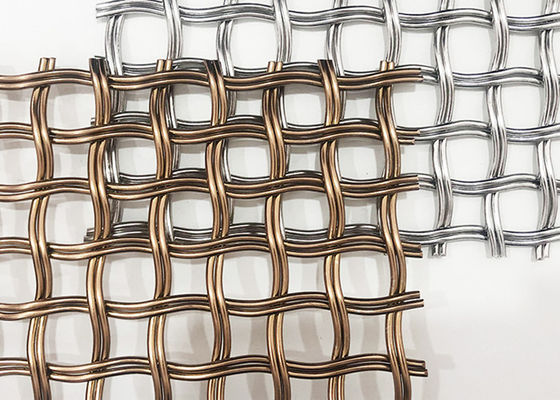 6mm Vangrail van Mesh Grid Panels For Stairs van de Verdelingen de Decoratieve Geweven Draad