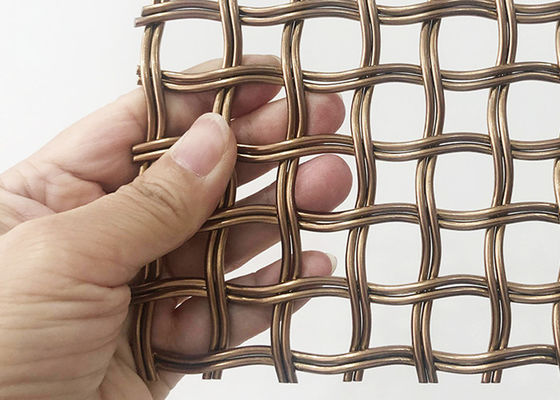 6mm Vangrail van Mesh Grid Panels For Stairs van de Verdelingen de Decoratieve Geweven Draad