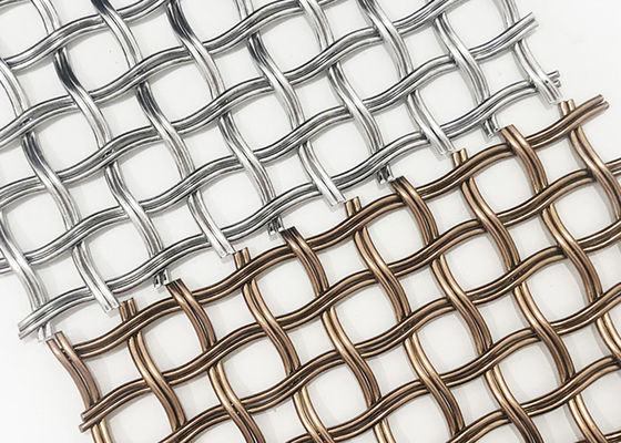 6mm Vangrail van Mesh Grid Panels For Stairs van de Verdelingen de Decoratieve Geweven Draad