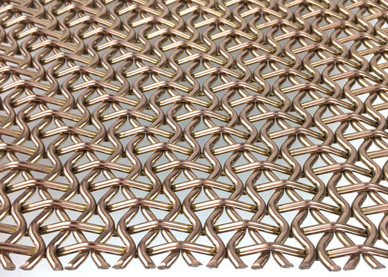 Architecturale PVD-Metaal Decoratieve Geweven Draad Mesh Facade Panels SS410 4.5mm