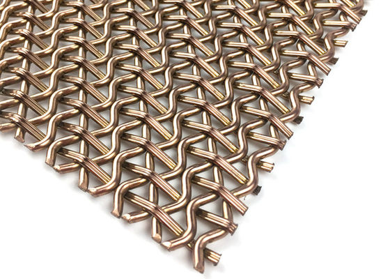 Architecturale PVD-Metaal Decoratieve Geweven Draad Mesh Facade Panels SS410 4.5mm