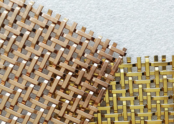 3.6mm PVD het Decoratieve Staal van Metaalmesh panels plain woven stainless