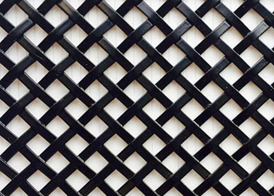 SS304 Antiwear Zwart Poeder Met een laag bedekt Mesh Decorative For Building Structures