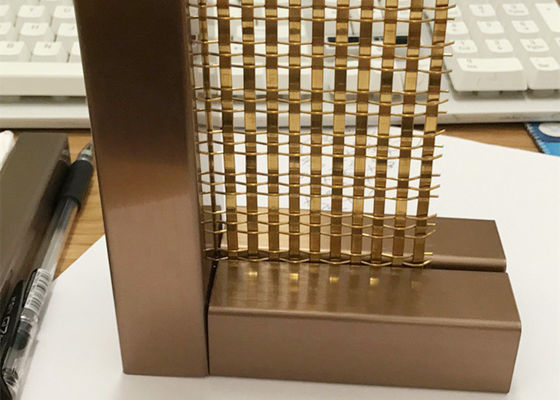 OEM Gouden Architecturale Decoratieve Geweven Draad Mesh Stainless Steel X-Y 1513G