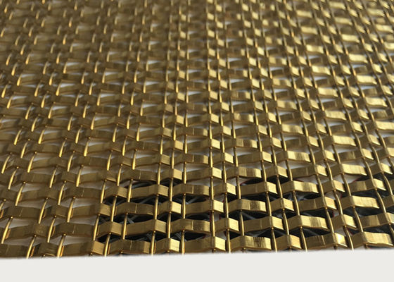 OEM Gouden Architecturale Decoratieve Geweven Draad Mesh Stainless Steel X-Y 1513G