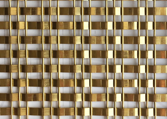 OEM Gouden Architecturale Decoratieve Geweven Draad Mesh Stainless Steel X-Y 1513G