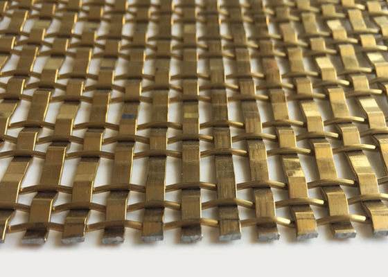 OEM Gouden Architecturale Decoratieve Geweven Draad Mesh Stainless Steel X-Y 1513G