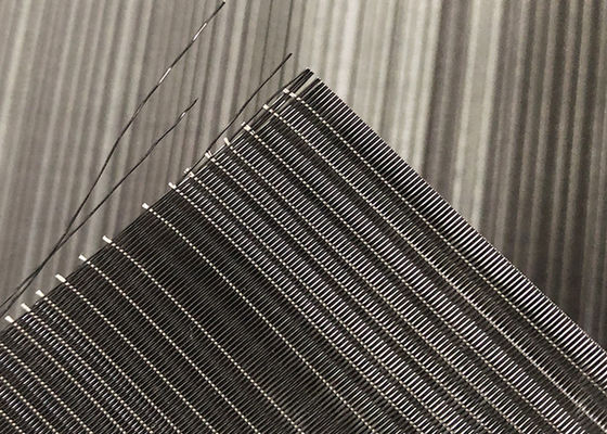 ISO 2.5m Geschilderde Zwarte de Muurbekledingen van Draadmesh screen laminated glass for