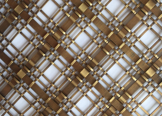 Sier Decoratieve Geweven Draad Mesh Rustproof Antique Brass 3mm dik