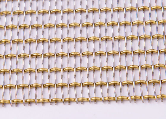 65ft SS316L Rode de Radiatordekking van Mesh Grilles Gold Plated For van de Koper Decoratieve Draad