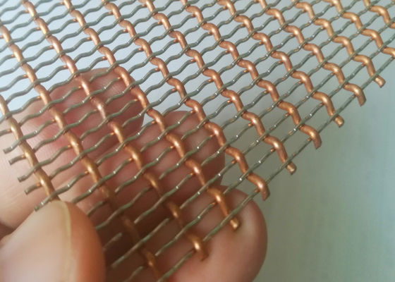 36m Decoratieve Geweven Draad Mesh Room Divider 2.5mm Chrome Mesh Grill