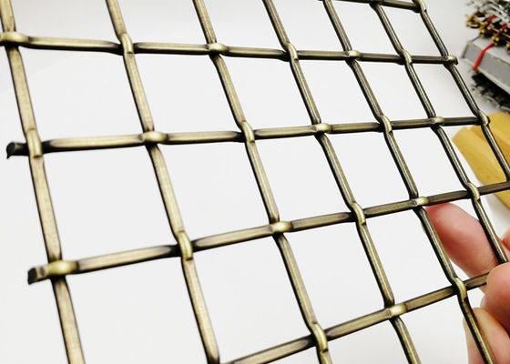 5.5mm Decoratieve het Metaaldraad Mesh Stairs Railings van Rustproofing van het Messingstraliewerk