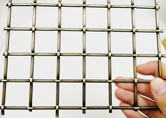 5.5mm Decoratieve het Metaaldraad Mesh Stairs Railings van Rustproofing van het Messingstraliewerk