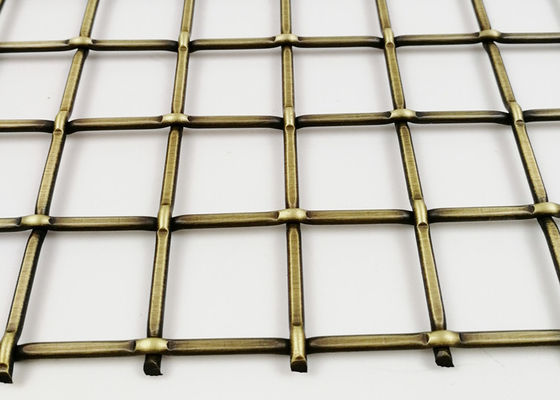 5.5mm Decoratieve het Metaaldraad Mesh Stairs Railings van Rustproofing van het Messingstraliewerk