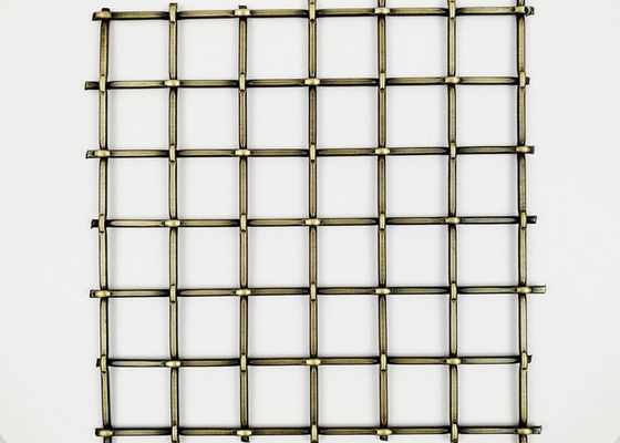 5.5mm Decoratieve het Metaaldraad Mesh Stairs Railings van Rustproofing van het Messingstraliewerk