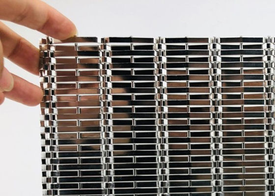 Architecturaal Roestvrij staal Mesh Fabric Enclosures 2.2mm Dia 2.5m Breedte