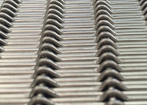 SUS 304 Roestvrij staal Geweven Draad Mesh Panels 2mm Dia 17.5mm Afwijkingshoogte