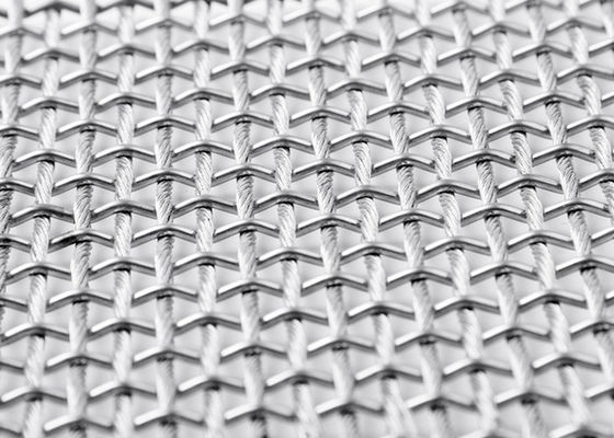 SS316L transparant Metaal Flexibel Mesh Screen Anticorrosion 13ft Breedte
