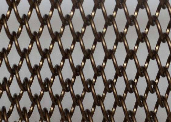 ShuoLong Ruimte het Verdelen Metaal Mesh Curtain Panels Antique Bronze 8.4mm