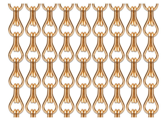 100*200cm Decoratieve van het de Vliegscherm van de Kettingsdeur de Abrikozenkleur 20.4mm Haak