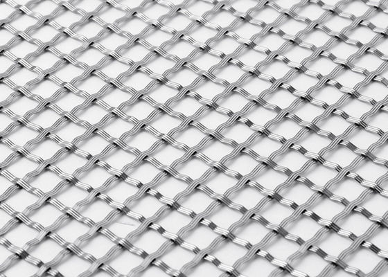 Omheinend 3m X 1.5m Architecturaal Geweven Draadnetwerk 304 Roestvrij staal