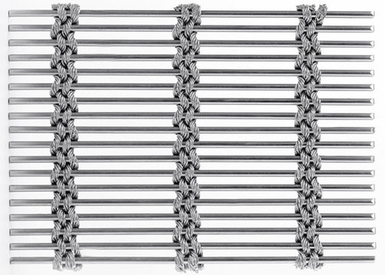Flexibel het Metaal Architecturaal Netwerk 7mm van de Bekledingsvoorgevel dik Natuurlijke Kleur